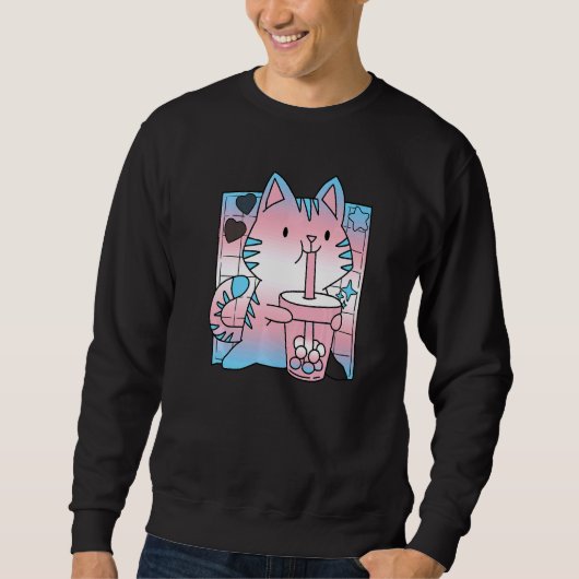Sweatshirt Trans Pride Chat Maman Lgbt Gay Lgbtq Pride Mont (Devant)