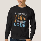 Sweatshirt Transformer Le Café En Code (Devant)