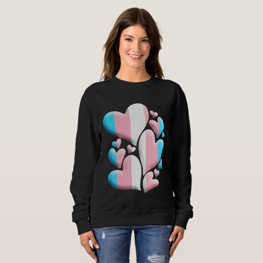 Sweatshirt Transgender Flag Day MTF FTM Pride Trans Transgend (Devant entier)