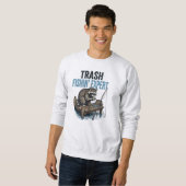Sweatshirt Trash Fishin' Expert Raccoon (Devant entier)