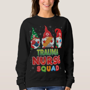 Sweatshirt Trauma Infirmière Squad Gnomes de Noël Gomme Doule