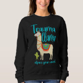 Sweatshirt Trauma Llama Alpaca Votre Ferme Blessée Animal Cam (Devant)