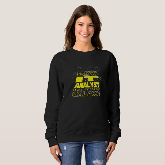 Sweatshirt Travail Cool Galaxy Analyste informatique (Devant entier)