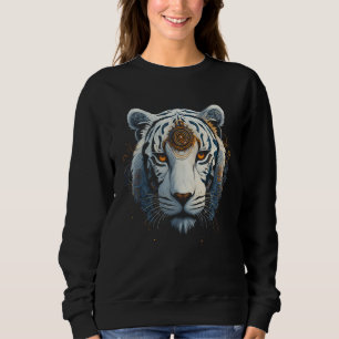 Sweatshirt Travail d'art du Tigre Blanc Animal Tigre 1