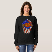 Sweatshirt Travail de héros de technicien de conditionnement (Devant entier)