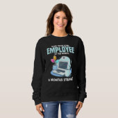 Sweatshirt Travail De L'Employé À Domicile Du Mois À Domicile (Devant entier)