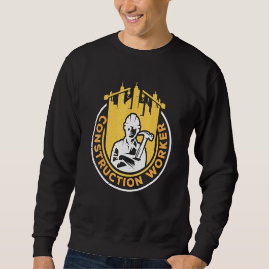 Sweatshirt Travail d'équipe sur le chantier de construction (Devant)