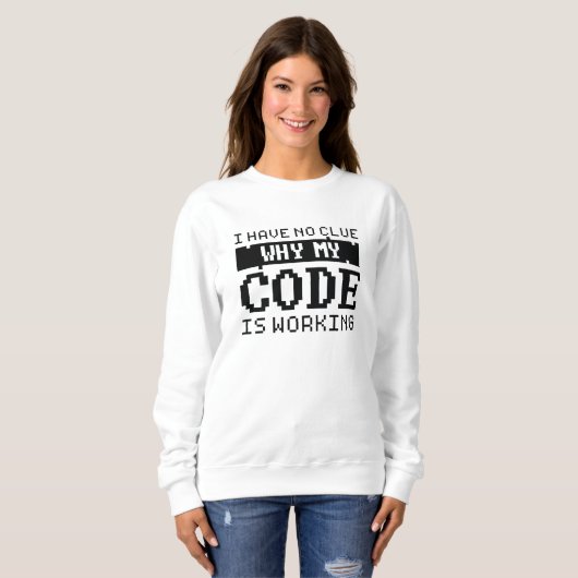 Sweatshirt Travail du code (Devant entier)