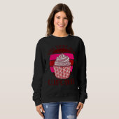 Sweatshirt Travaillera pour Cupcakes Rétro (Devant entier)