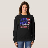 Sweatshirt Travailleur de poste à la retraite Us Drapeau Mail (Devant entier)