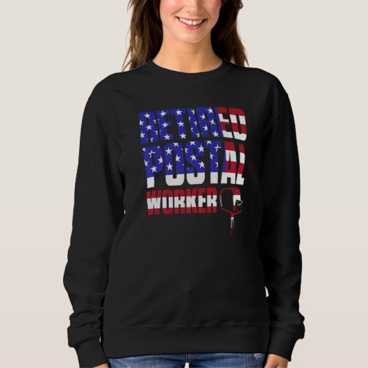 Sweatshirt Travailleur de poste à la retraite Us Drapeau Mail (Devant)