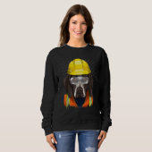 Sweatshirt Travailleur du bâtiment Pointer allemand à poil co (Devant entier)