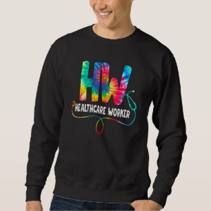 Sweatshirt Travailleuse de la santé Tie Dye Stéthoscope Infir