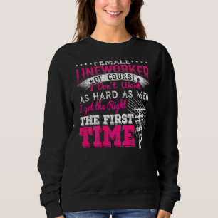 Sweatshirt Travailleuse Linéaire Femme Bien Sûr Je Ne Travail