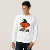 Sweatshirt Treck Trat Citrouille Sourire (Devant entier)