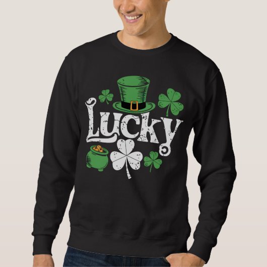 Sweatshirt Trèfle Chanceux Fête de la Saint-Patrick Trèfle Vi (Devant)