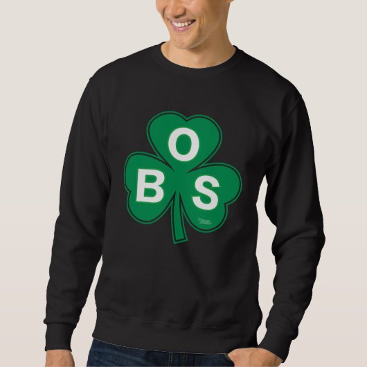 Sweatshirt Trèfle de basket-ball de Boston B O S (Devant)