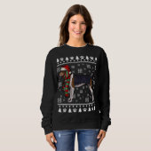Sweatshirt Trek Walker Coonhound Chien Santa Hat Xmas Vilain (Devant entier)