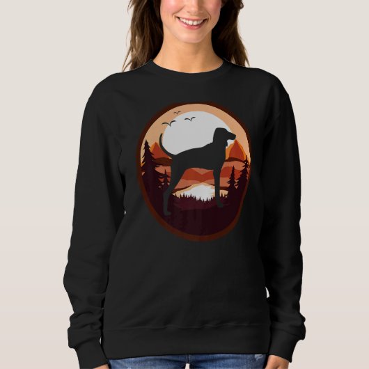 Sweatshirt Trek Walker Coonhound Dog Retro 2 (Devant)