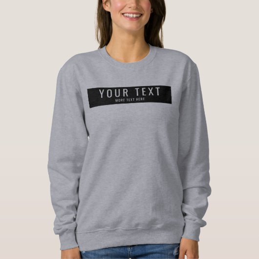Sweatshirt Trendy Custom Add Your Name Text to Womens (Devant)