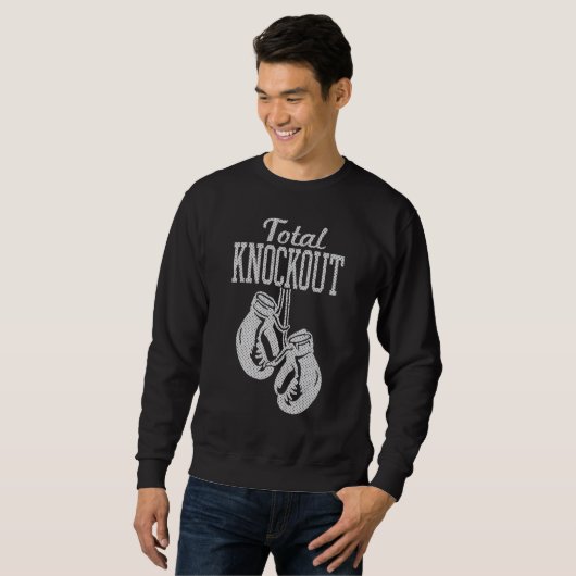 Sweatshirt Trendy Graphic Boxe Gants Total Knockout (Devant entier)