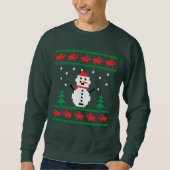 Sweatshirt Très laid Noël Snowman Reindeer Rutting (Devant)