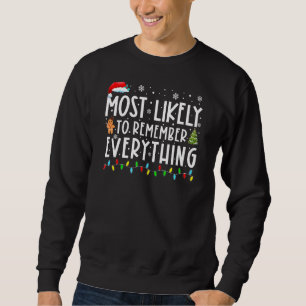 Sweatshirt Très Probable De Se Souvenir De Tout Ce Qui Corres
