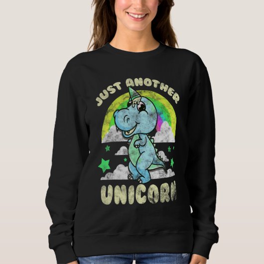 Sweatshirt Trex Unicorn Inspirée Crème glacée Corne de cône L (Devant)