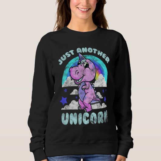 Sweatshirt Trex Unicorn Inspirée Crème glacée Corne de cône L (Devant)