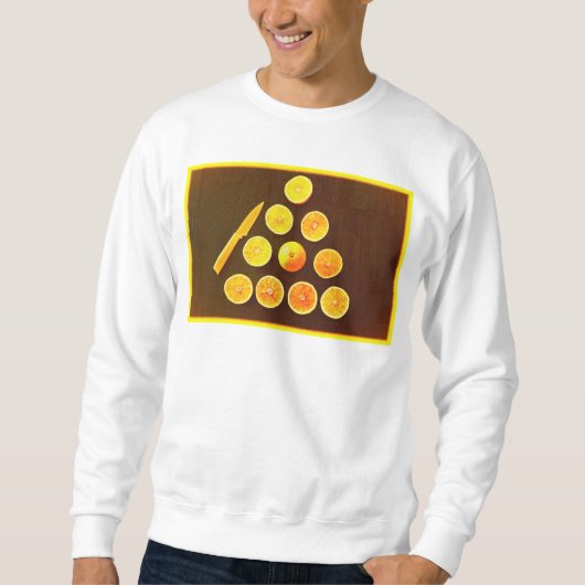 Sweatshirt "Triangle de demi-oranges" jolie photo. Commandez (Devant)