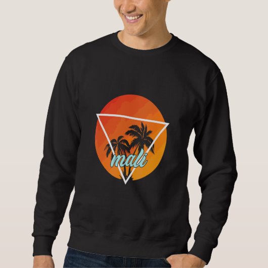 Sweatshirt Triangle en forme de soleil du Mali avec palmes (Devant)