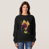 Sweatshirt Triangle esthétique Tournesol Streetwear Tendance (Devant entier)