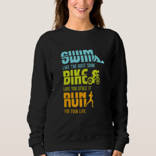 Sweatshirt Triathlon Compétiteur I Triathlète I Swim Bike Run