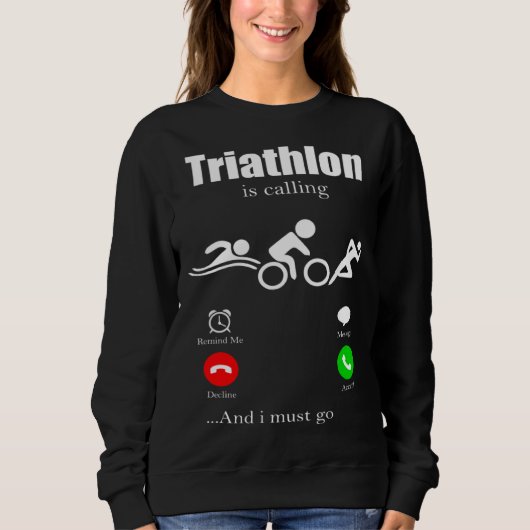 Sweatshirt Triathlon  Competition Swim Bike Run (Devant)