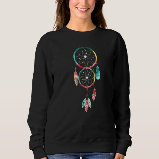 Sweatshirt Tribal Dreamcatcher Native American Indian Art Boh (Devant)