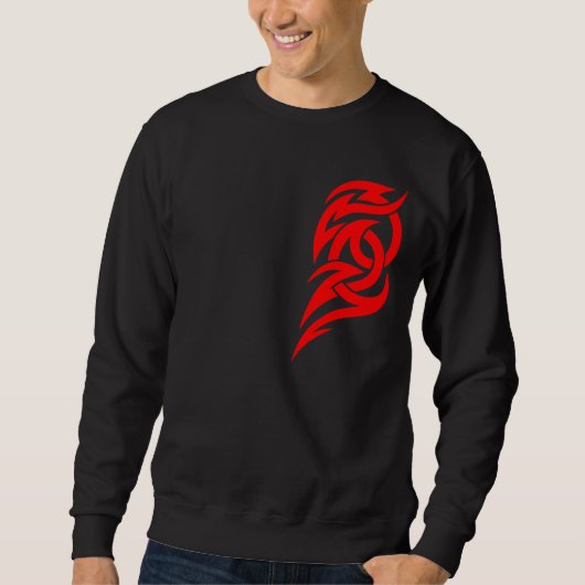 Sweatshirt Tribal rouge conception 6 de coffre de 2 morceaux (Devant)