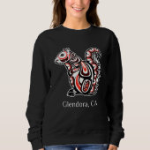Sweatshirt Tribal Squirrel Glendora CA PNW Native American (Devant)