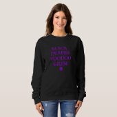 Sweatshirt Tribu Voodoo à Cœurs Noirs (Devant entier)
