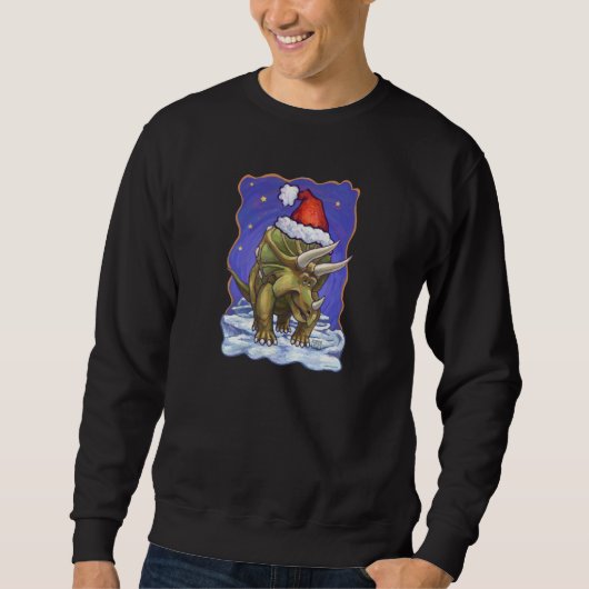 Sweatshirt Tricératops Noël (Devant)