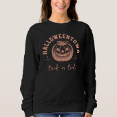 Sweatshirt Trick d'Halloween ou traiter le Citrouille orange  (Devant)