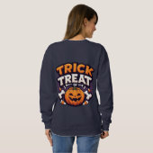 Sweatshirt Trick or Treat Halloween Pumpkin Jack-O'-Lantern (Dos entier)