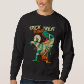 Sweatshirt Trick Rawr Treat T Rex Dinosaur Mummy Boys Hallowe (Devant)