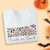 Sweatshirt Trick Teach Halloween Livre Boo Ghost Enseignant