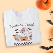 Sweatshirt Trick Teach Halloween Livre Boo Ghost Enseignant