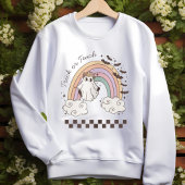 Sweatshirt Trick Teach Rainbow Halloween Professeur de fantôm
