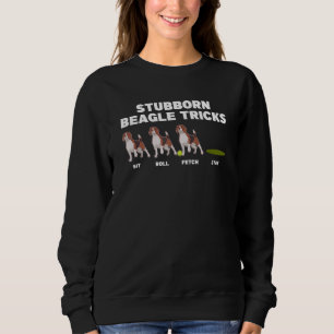 Sweatshirt Tricks de Beagle Têtu Assis Rouler Attraper Rester