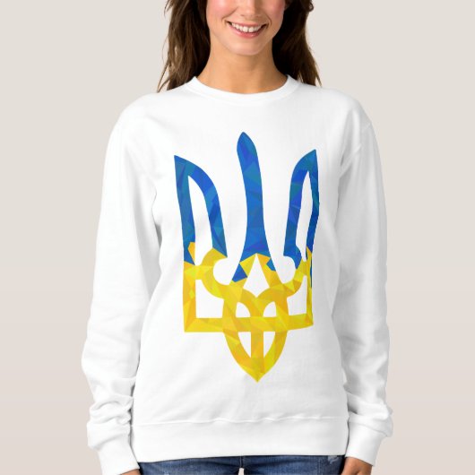Sweatshirt Trident ukrainien polygonal faible (Devant)
