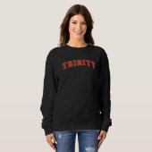 Sweatshirt Trinity Texas TX Style universitaire Texte Rouge T (Devant entier)