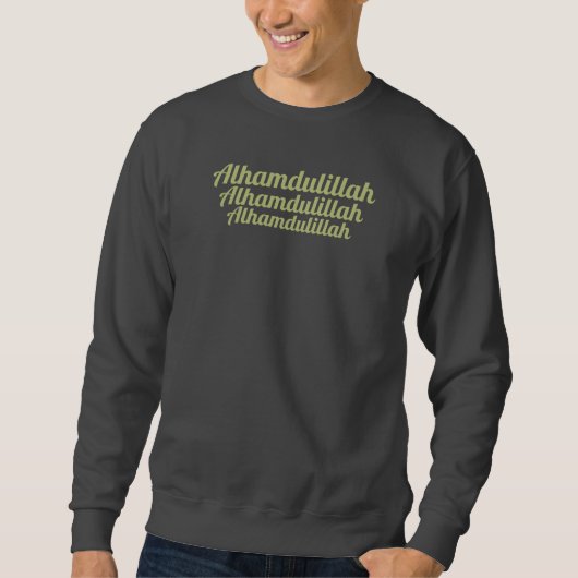 Sweatshirt Triple Alhamdulillah gris foncé (Devant)
