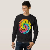 Sweatshirt Trippy Rainbow Hippie Tie Dye Handball (Devant entier)